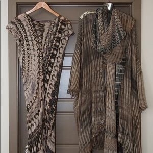 Fun ankle length silk sheer dress & throw  jacket